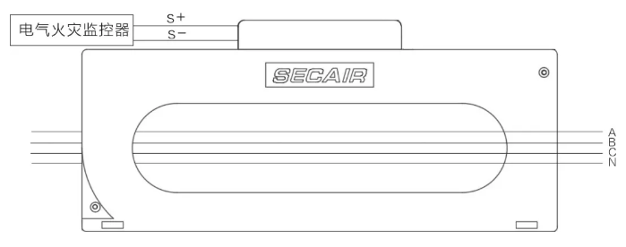 J-SCM41(400)剩余電流式<a href=http://www.js-yonghe.com.cn/dianqihuozai/ target=_blank class=infotextkey>電氣火災監控</a>探測器接線圖